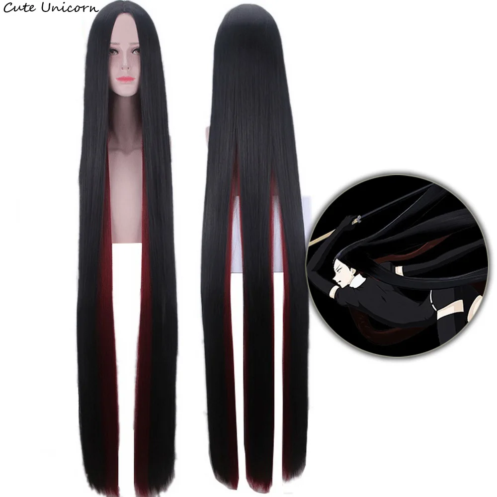 

150cm Land of the Lustrous Cosplay Wig Houseki no Kuni Bort Black wine Red Long Synthetic Wigs Heat Resistant fiber fake hair
