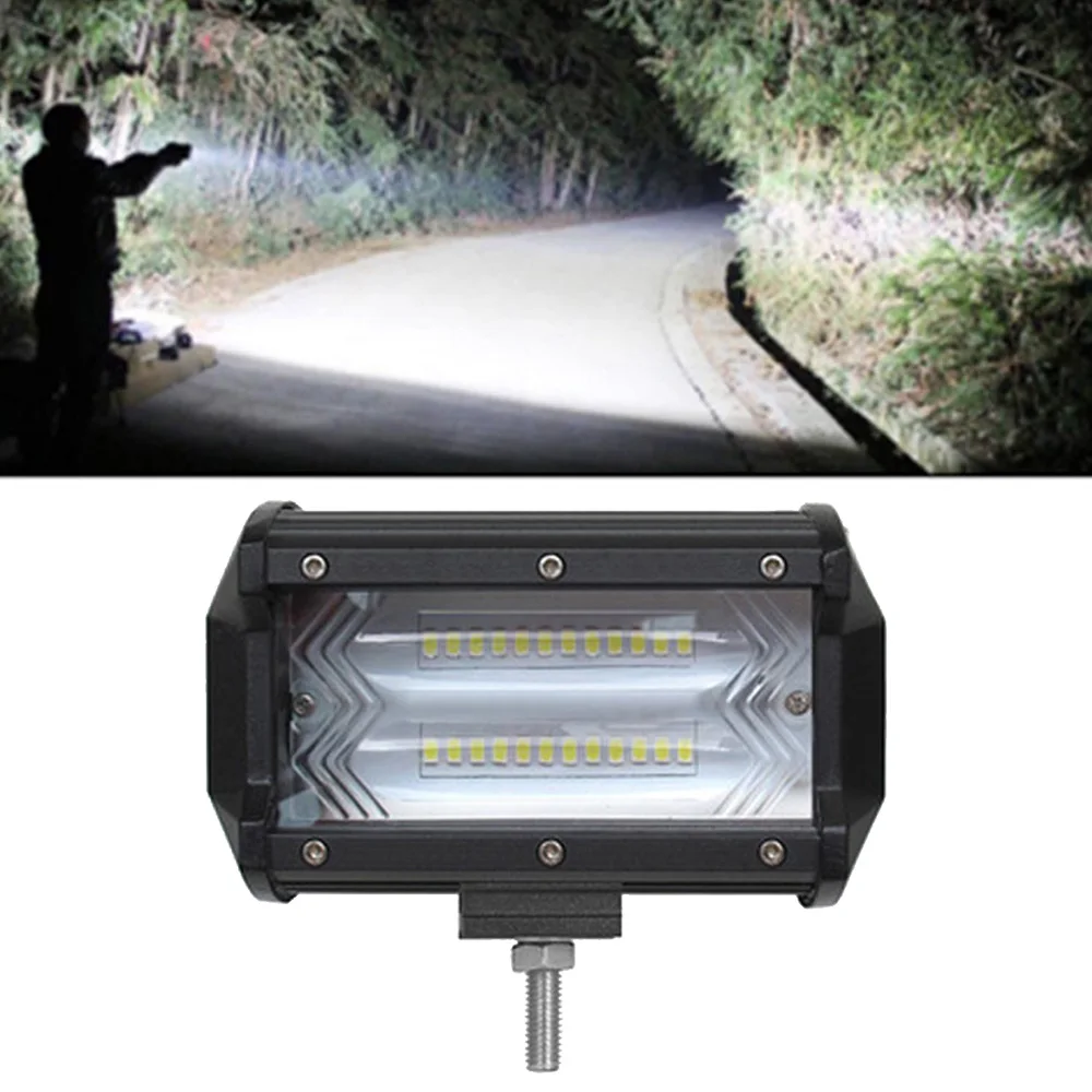 5 72W 24LED рабочий светильник для внедорожных Грузовиков, точечный светильник заднего хода, 6000K белый