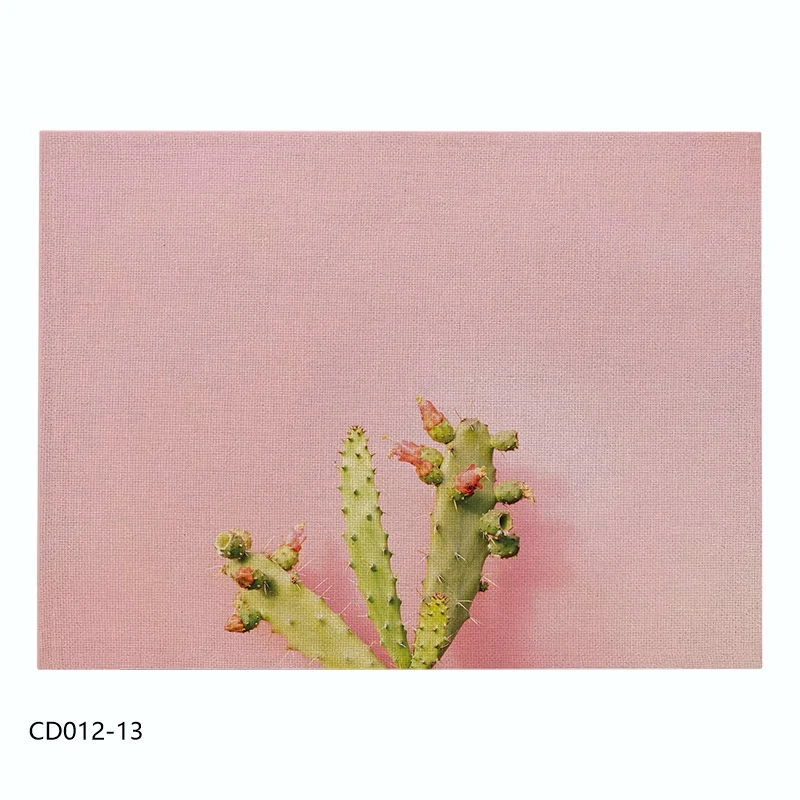 CD012-13 Модный льняной/хлопковый коврик, мультяшный коврик для кухни, обеденного стола, подстаканник, столовый набор, коврик для стола, коврик для домашнего декора - Цвет: CD012-13