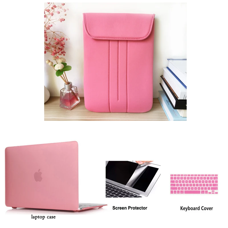 Матовый Жесткий чехол + Сумка Футляр защитный экран для Macbook Pro Retina 12 13 15 дюймов Air 11