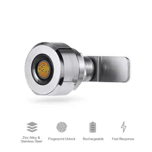 Cabinet-Lock 20-Fingerprints Digital Keyless Zinc-Alloy Rechargeable Built-In