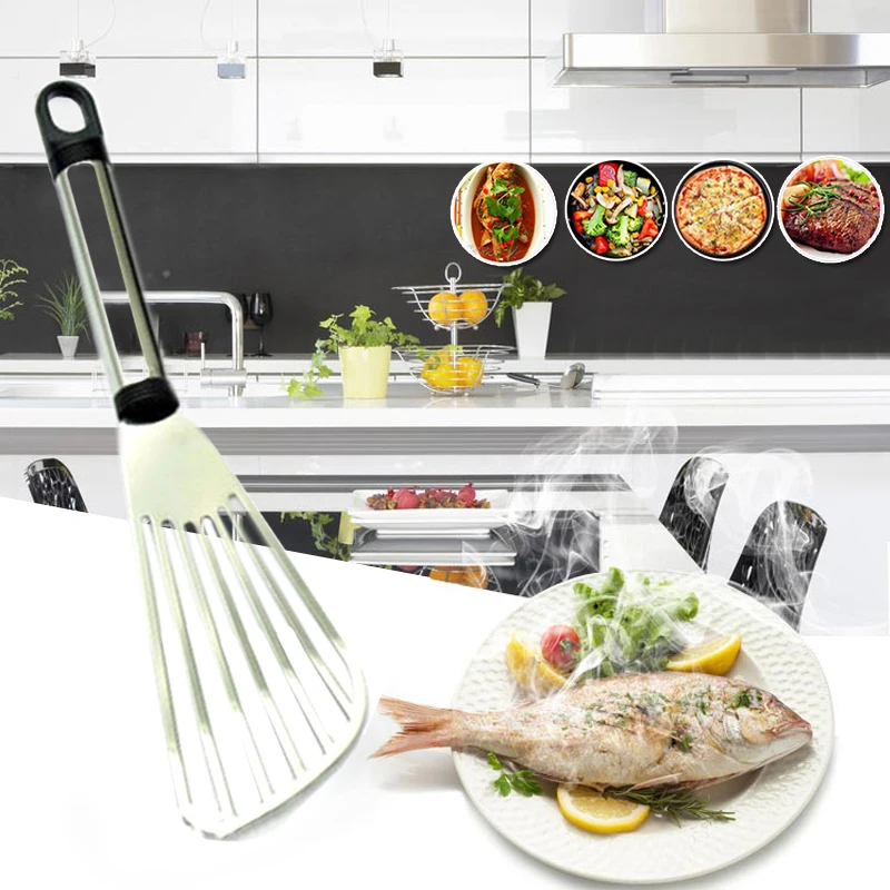 Cooking Turners Tool Fish Slice Spatula Food Turner Shovel Kitchen Utensils User Friendly Supply Flat Leaky Frying New