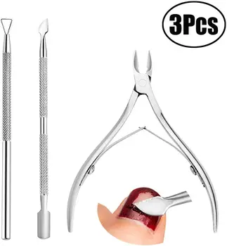 

Lvcky Cuticle Nipper with Cuticle Pusher inless Steel Cuticle Remover and Cutter Beauty Tool for Fingernails and Toenails
