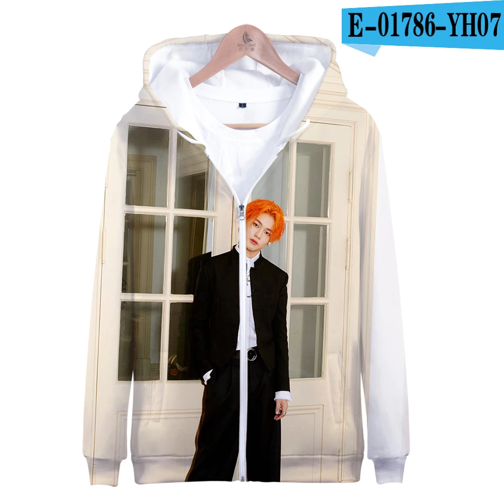 Ф. Т KPOP NCT DREAM альбом мы бум 3d печать свитшот на молнии с капюшоном для мужчин/женщин хип хоп повседневная одежда на молнии - Цвет: YH07