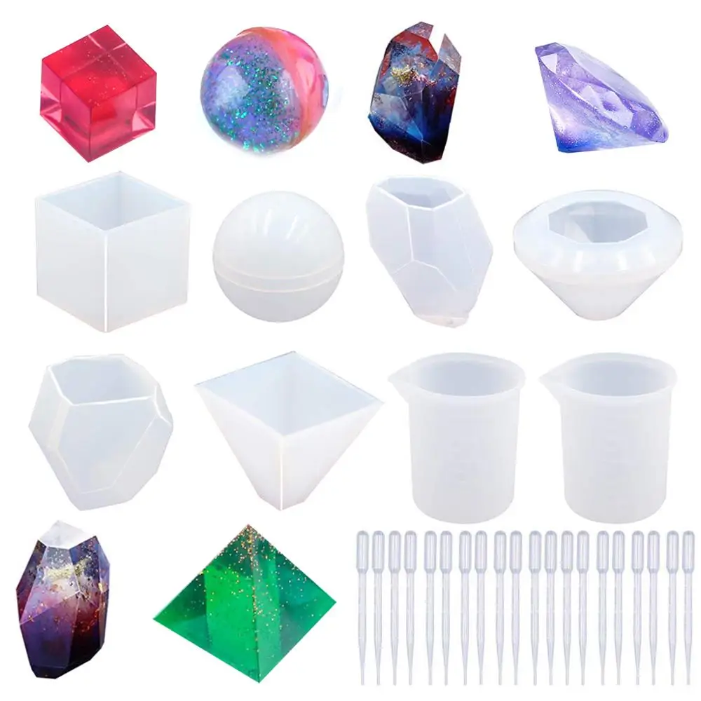 

Resin Silicone Mold, 28 Pack Large Epoxy Resin Mold for Casting Paperweight