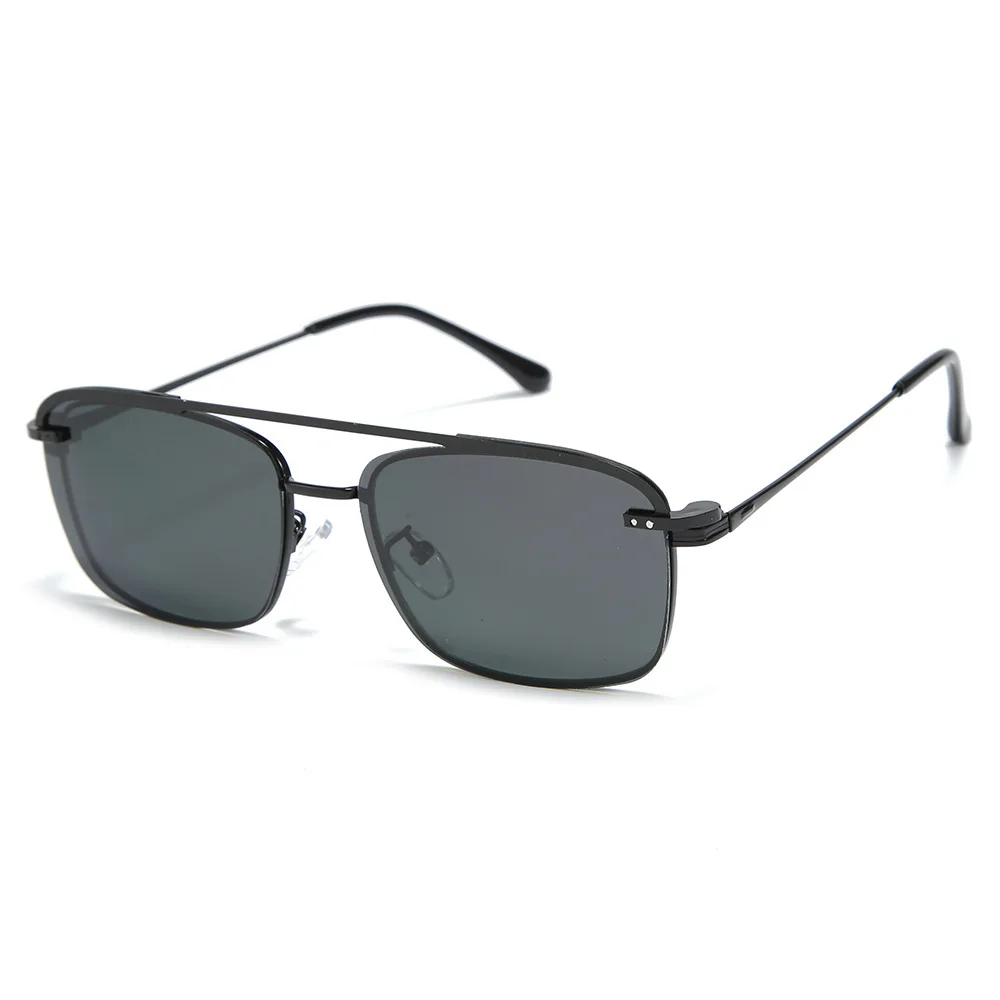 XojoX, новинка, магнитное покрытие, зеркальные солнцезащитные очки, модные, мужские, для вождения, поляризационные солнцезащитные очки, сплав, близорукость, очки, оправа для женщин - Цвет линз: c2black