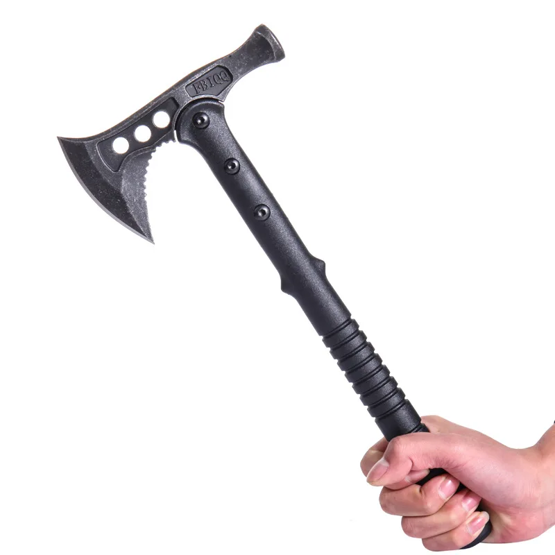 

Outdoor Army Fans Defensive Anti Wolf Axe Firefighting Life-Saving Cutting Trees Axe Multi-functional Open Country Axe Iron Hamm