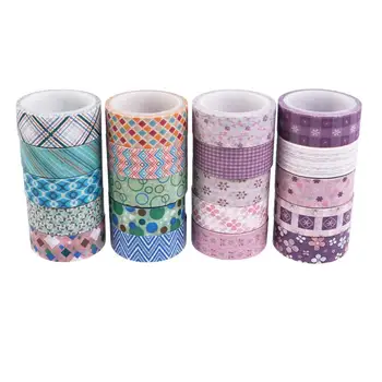 

20 Rolls DIY Colored Japanese Paper Tapes Hand Tearable Tapes Creative Decorative Stationery Supplies for Notebook Scrapbook