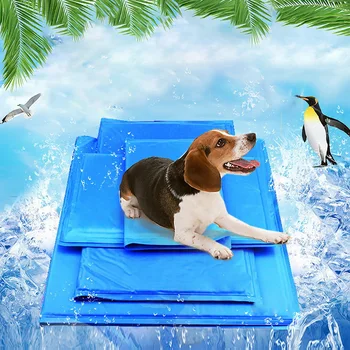 

Summer Cooling Pet Cushion Beds Mat Muti-functional Ice Pad Portable Travel Cats Blanket Easy Clean Dogs Supplies