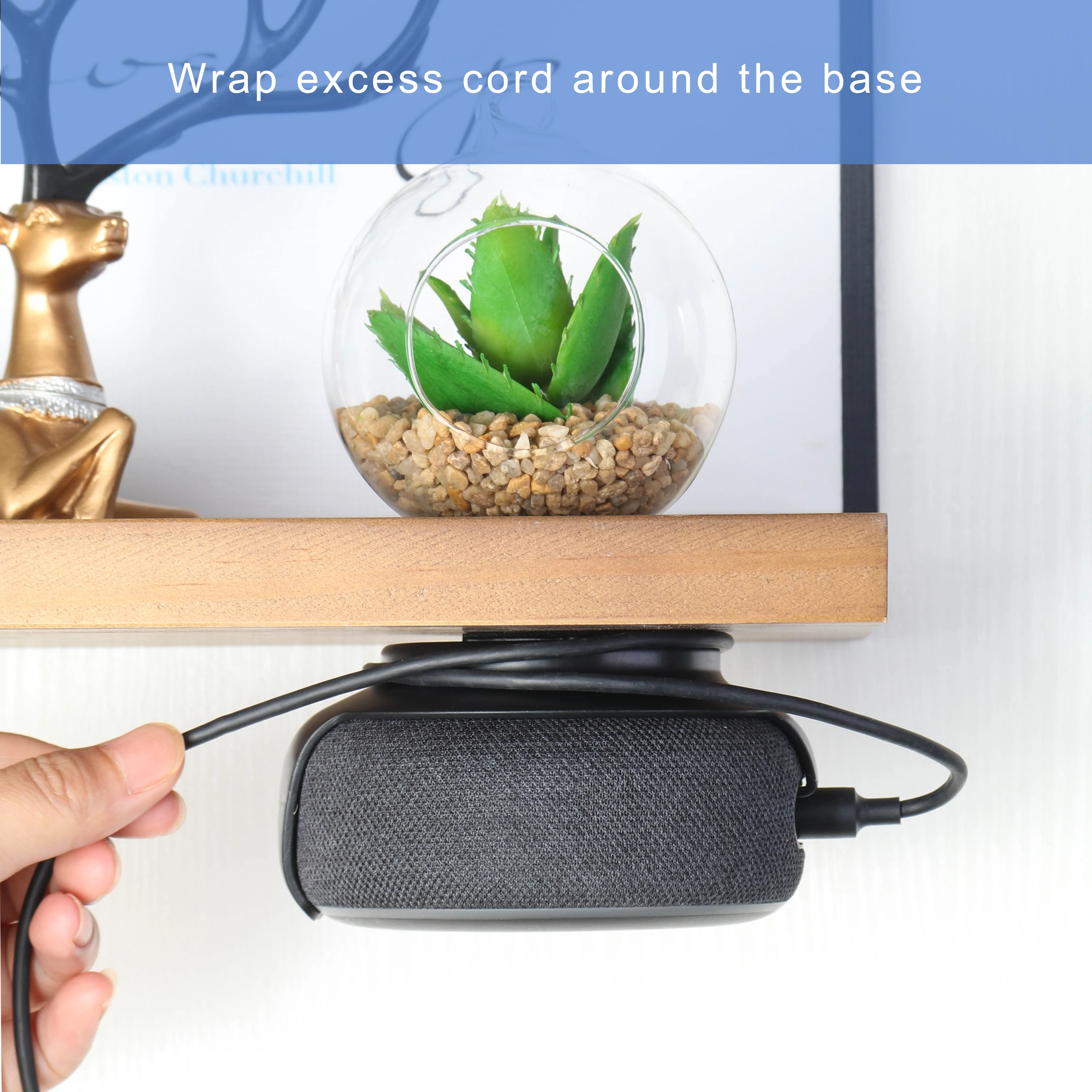 Alexa Echo Accessories Wall Mount Holder for Alexa Echo Dot 3rd Generation Built-in Cable Management