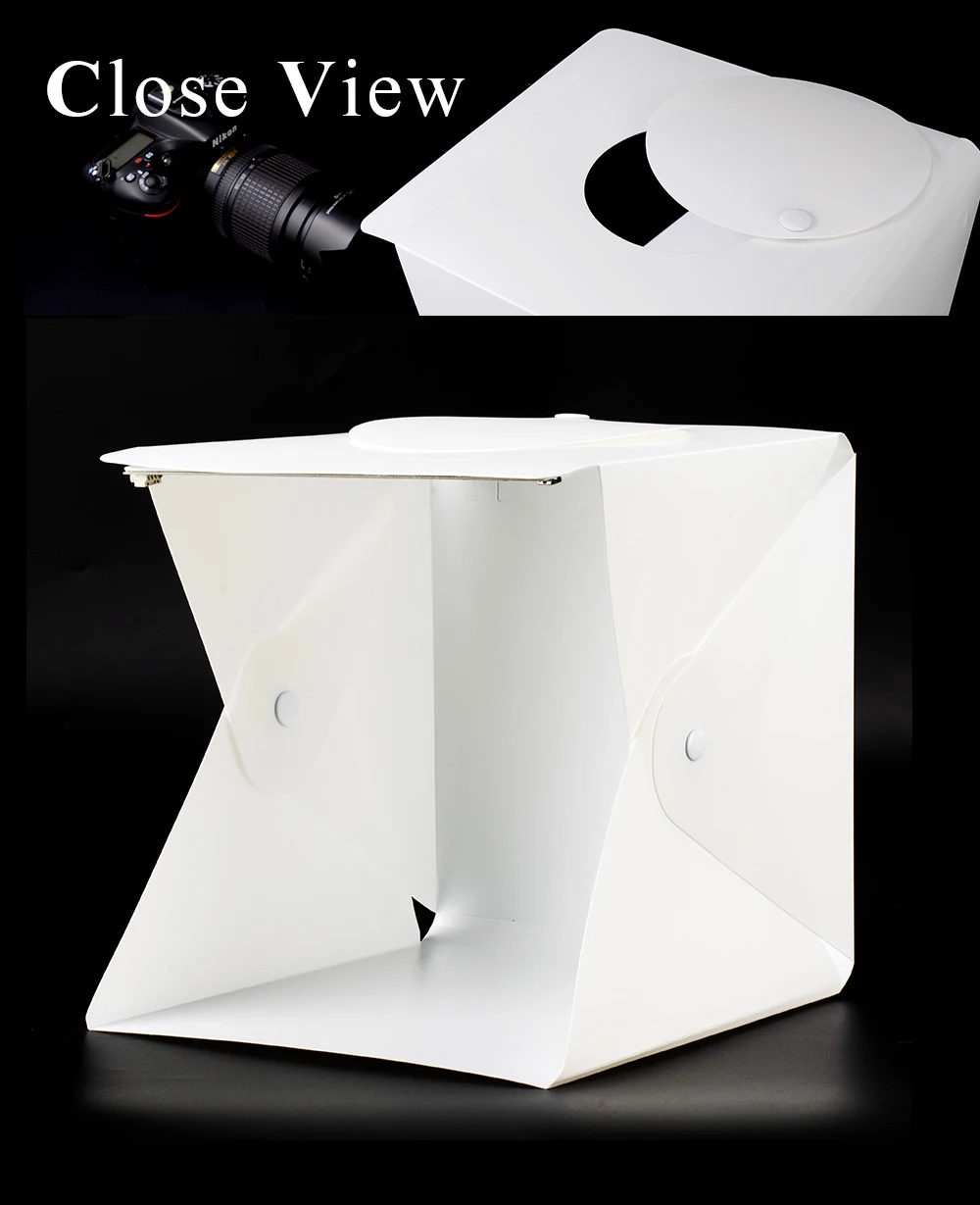 Generic 40*40CM Photo Softbox 2 Panel LED With 6 Backdrops Best Price