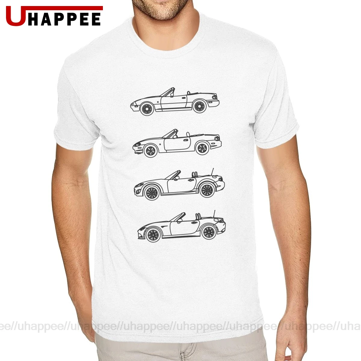 Большой и высокий MX 5 Miata Evolution рубашка мужская мода короткий рукав круглый вырез