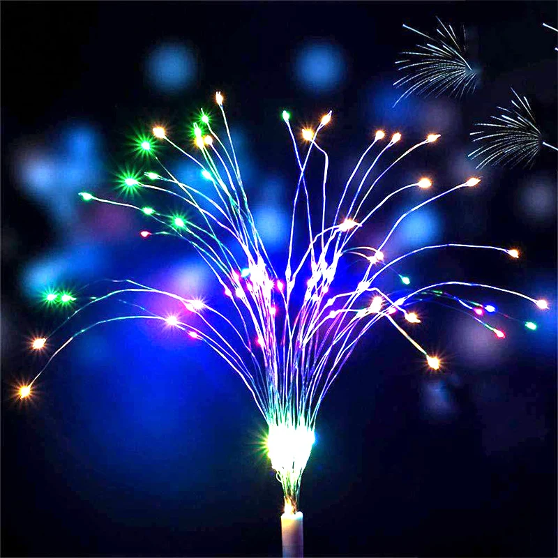 150LED Firework Light Landscape Lamp Fairy String Light Xmas Decor Fairy Light Durable Yard Fairy String Parties