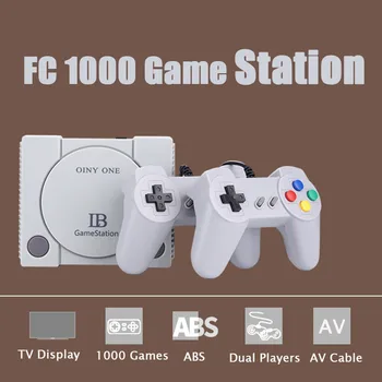 

RS-73 Mini Video Game Console AV TV Output 1000 Games Arcade Retro Classic Handheld 2 Wired Controllers Gamepads for NES FC