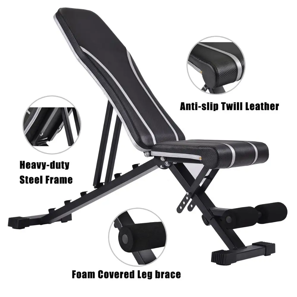 

GT adjustable Flat Incline Weight Bench, Utility Weight Bench, Exercise Fitness Bench for Body Workout