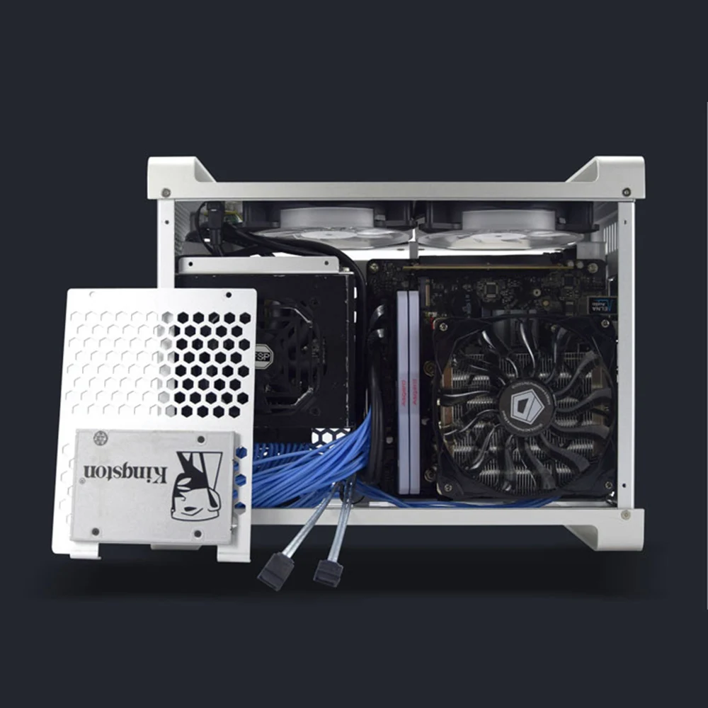 Чехол для настольного ПК с боковым открытием DIY ITX чехол компьютера Mini 120 мм