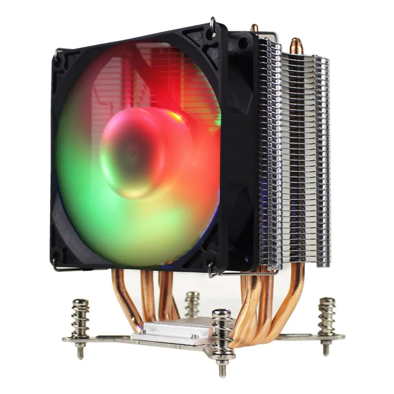 3/4PIN RGB светодиодный кулер для процессора 4-Heatpipe 12 в 9 см радиатор охлаждения для LGA 2011X79X99X299