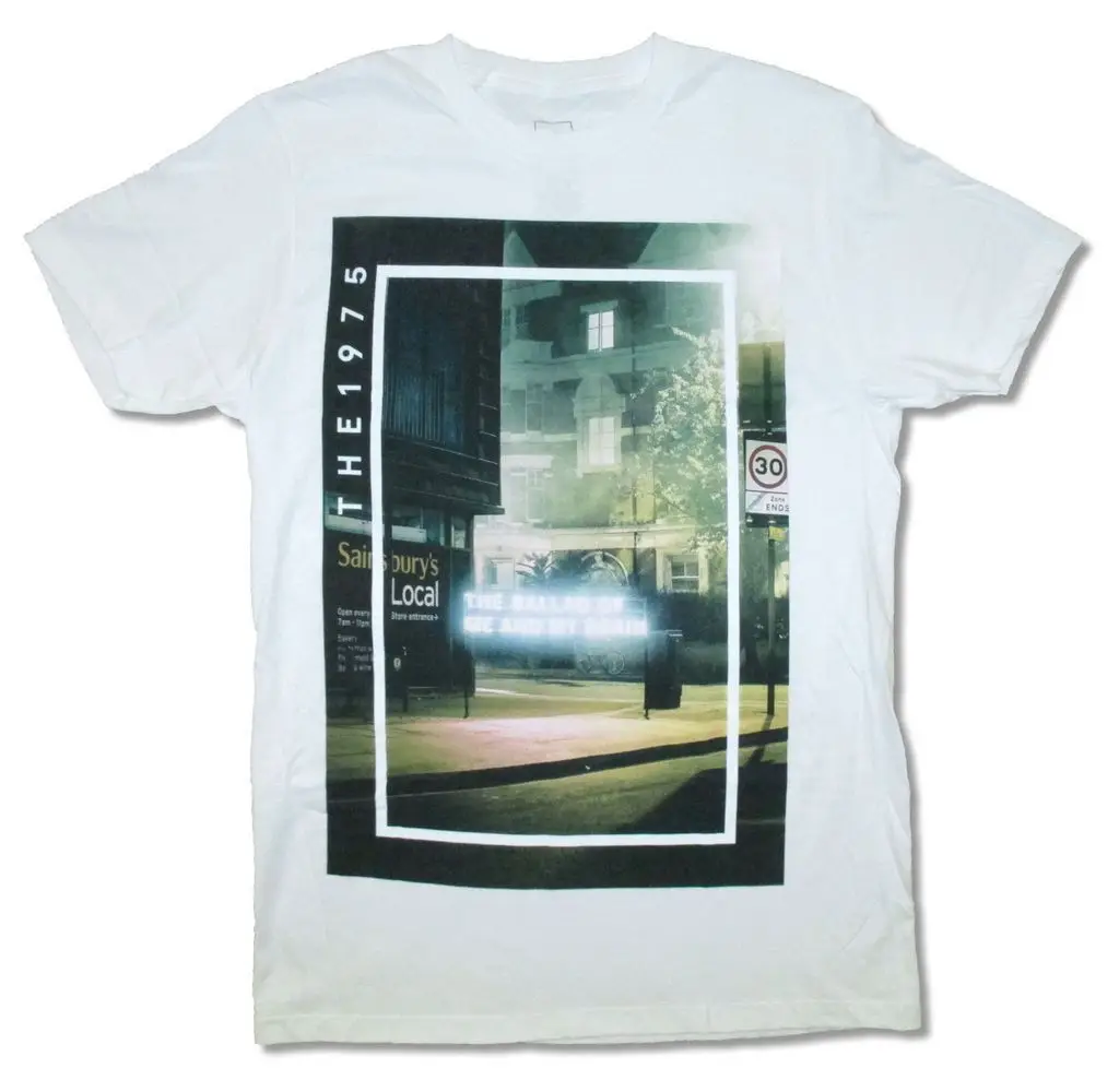 The 1975 Ballad of Me And My Brain White T Shirt New Official Band Merch Cool xxxtentacion tshirt Brand shirts jeans free shipp | Мужская