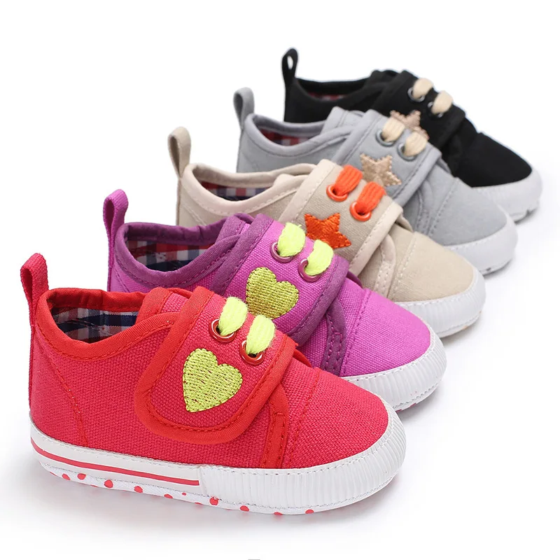 

Babyshoes Spring And Autumn 0-1-Year-Old Infant Casual Soft-Soled Shoes Velcro Canvas Shoes