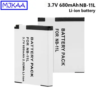 

MJKAA 2Pcs NB-11L 3.7V 680mAh 2.52Wh Li-ion Camera Battery Pack for Canon Powershot A2400IS A3400IS A4000IS IXUS 125HS 240US