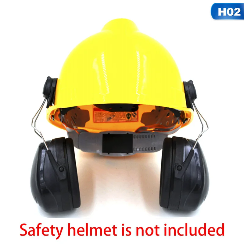 Anti-noise On-Helmet Earmuffs Ear Protector For Safety Helmet Cap Use Factory Construction Work Safety Hearing Protection