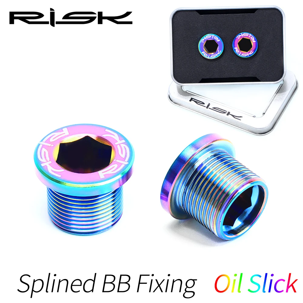RISK 2 шт. M15x12 MTB велосипедная цепь колеса Octalink Соединительный винт велосипедный шлицевой BB Нижний Кронштейн фиксация болта рукоятки пылезащитный чехол