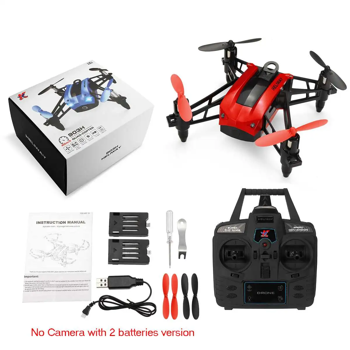 903HS WI-FI FPV HD Камера удержания высоты тяжести Сенсор 2,4G 6-осевой Радиоуправляемый гоночный Дрон Скорость регулирования режим удержания прочность вертолет - Цвет: No Camera 2B