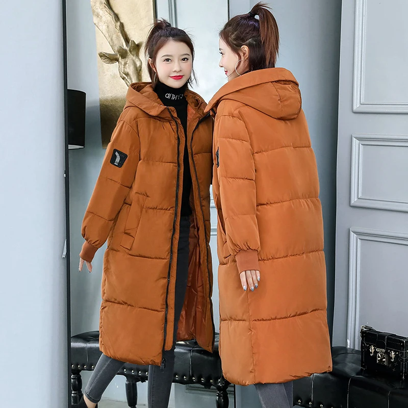 7XL 8XL Женское пальто большого размера осенние свободные парки зимнее с капюшоном