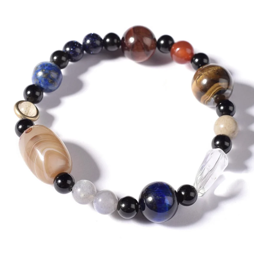 Плетение ручной работы много цветов кварцевый камень круглые бусины эластичный