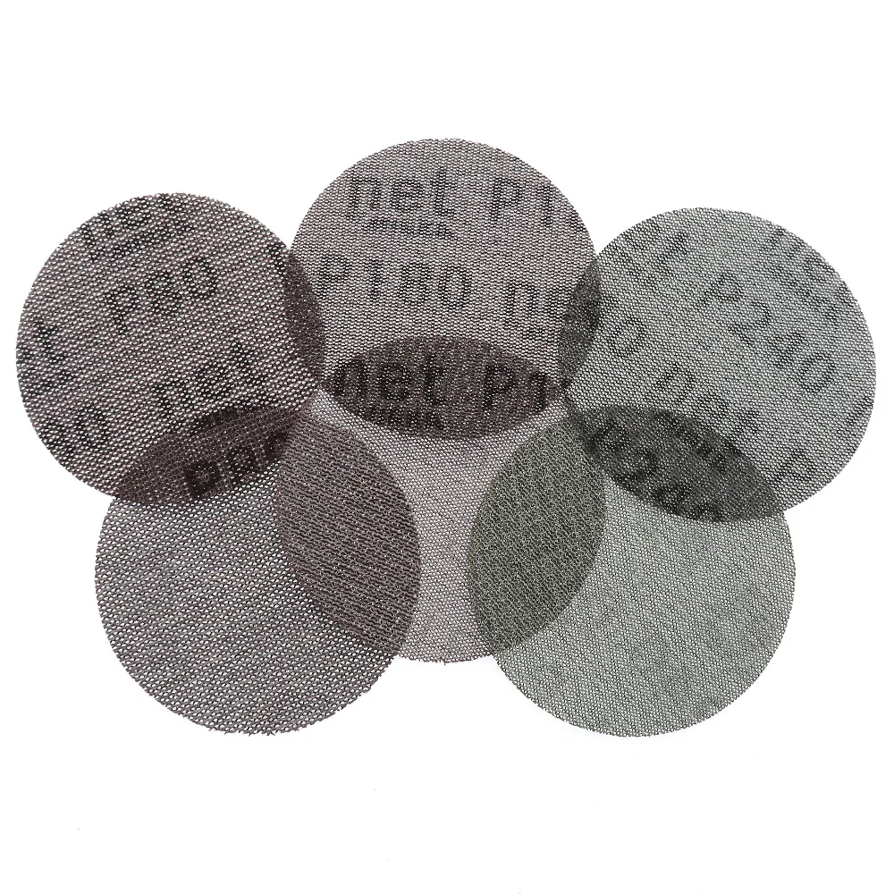 Pack of 16 2pcs of Each grit Mesh Cloth Dust Free Sanding Discs Anti-Blocking Dry Grinding Sandpaper 6 Inch 150mm 120 to 1000 Grit