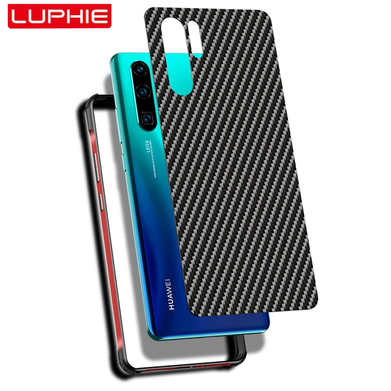

for Huawei P30 Pro P30 Lite Case, Metal Frame Bumper Aluminum Alloy Frame Protection Cover Military-Grade Armor Carbon Fiber