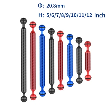 

D20.8 Diving Tray Dual Ball Floating Buoyancy Aquatic Carbon Fiber Arm Extend Bracket for Gopro /EKEN Sports SLR Camera