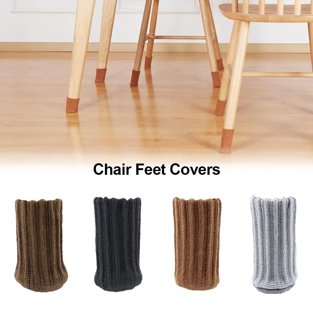 24 PCS Chair Leg Socks Furniture Leg Socks Knitted Furniture Caps Set