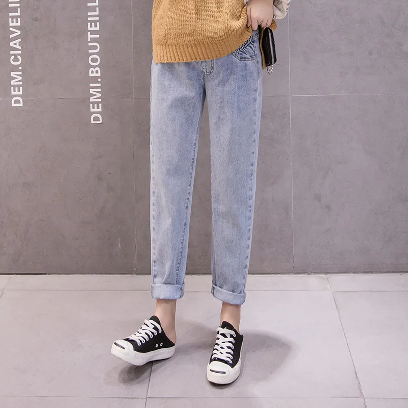 

Pregnant WOMEN'S Pants Spring And Summer Jeans Ankle-length Leggings 2019 New Style Abdominal Support Trousers Autumn Outer Wear