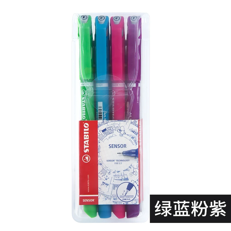 4PCS Germany STABILO 189/4-01 Quick-drying Fiber Gel Pen 0.3mm Painting Hook Line Pen Kawaii School Supplies images - 6