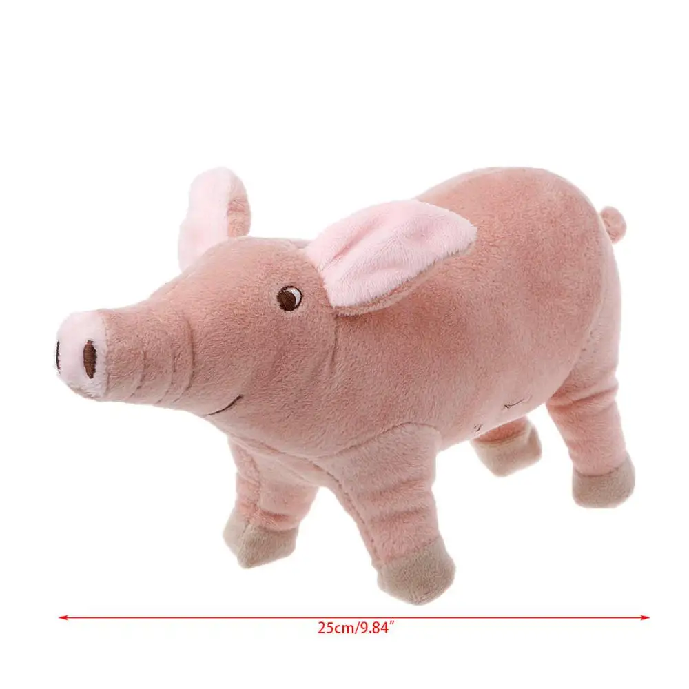 Pink Pig Kid Baby Soft Stuffed Simulation Animal Farm Plush Toy Cute Lovely Gift - Цвет: Розовый