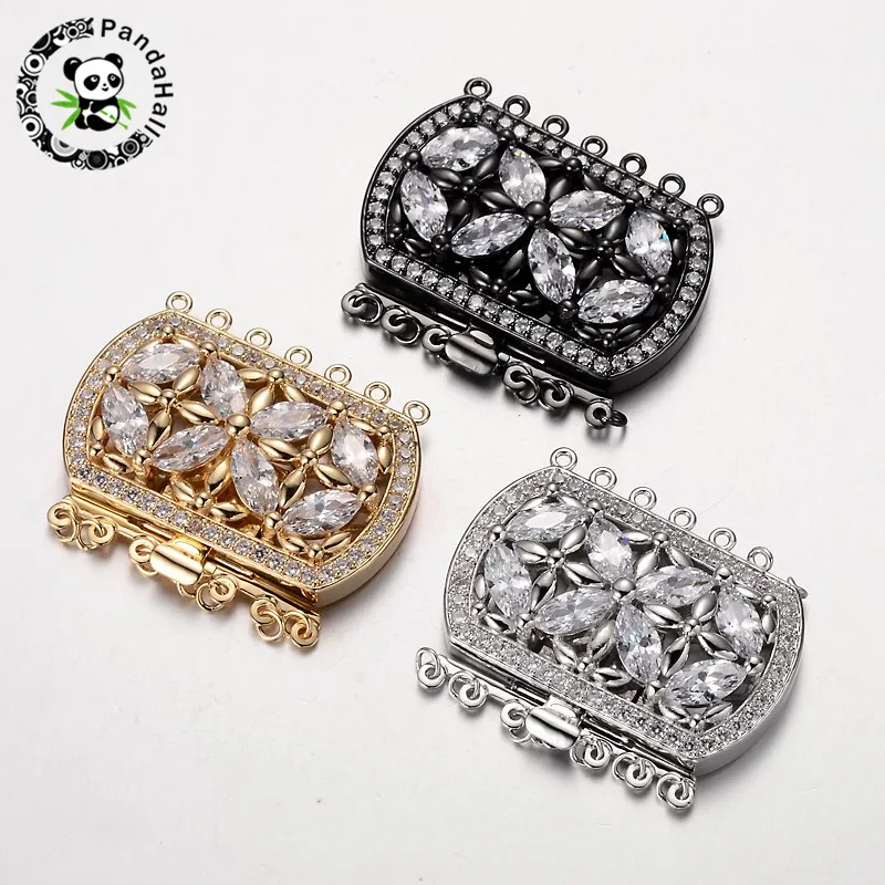 Br Cubic Zirconia Box Clasps Metal Jewelry Findings For Diy Br Cubic Zirconia Box Clasps Metal