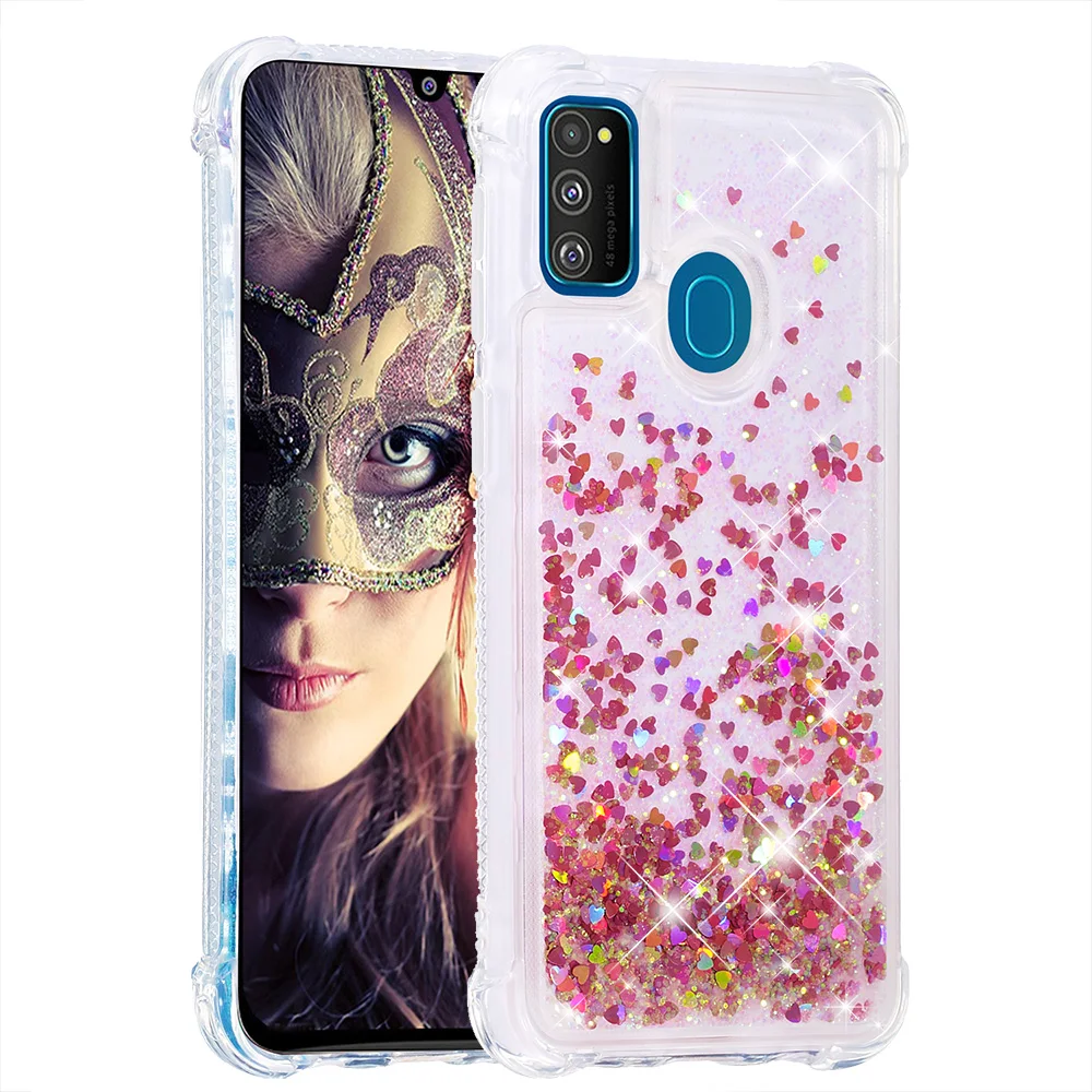 Роскошный блестящий Жидкий чехол для телефона для samsung Galaxy M30s чехол силиконовый чехол для samsung M30S Funda - Цвет: Color 10