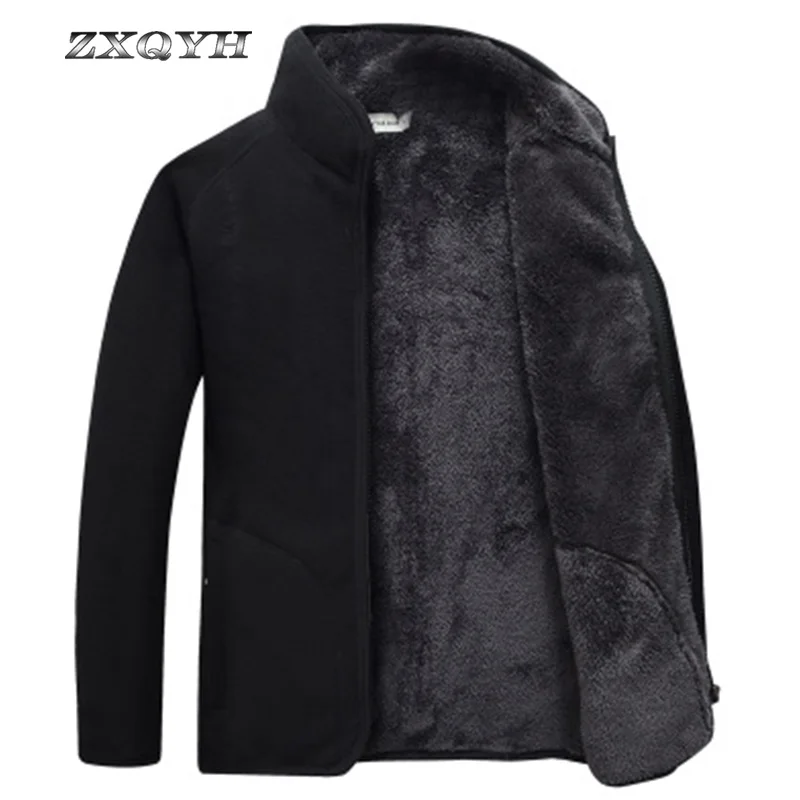 ZXQYH, мужские Зимние флисовые теплые куртки размера плюс, пальто для походов, рыбалки, пальто, ветровка, подкладка, толстая Треккинговая куртка