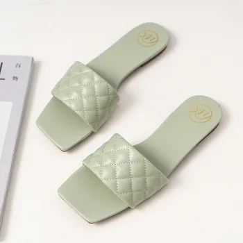 

Big Size Slippers Casual Shoes Slides Summer Clogs Woman Slipers Women Soft Luxury Beach 2020 Flat Rome Leisure Fabric Fashion
