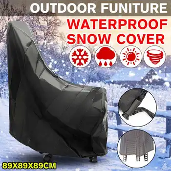 

89x89x89cm Black Waterproof Chair Cover Heavy Waterproof Dust Rain Cover Outdoor Patio Garden Furniture Storage