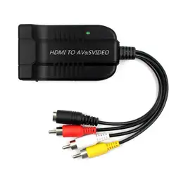 HDMI К AV + svideo RCA к HDMI интерфейс S терминал к HDMI композитный видео к HDMI