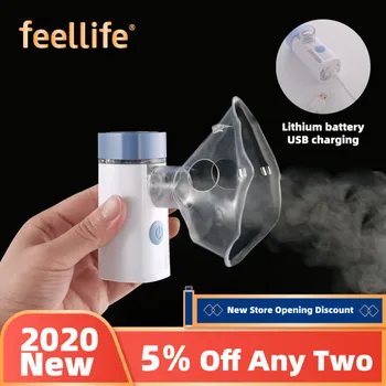 

Feellife Mini Handheld Portable Autoclean Inhale Nebulizer Mesh Atomizer Silent Inhaler Nebuliser Inhalator for Kids Nebulizador