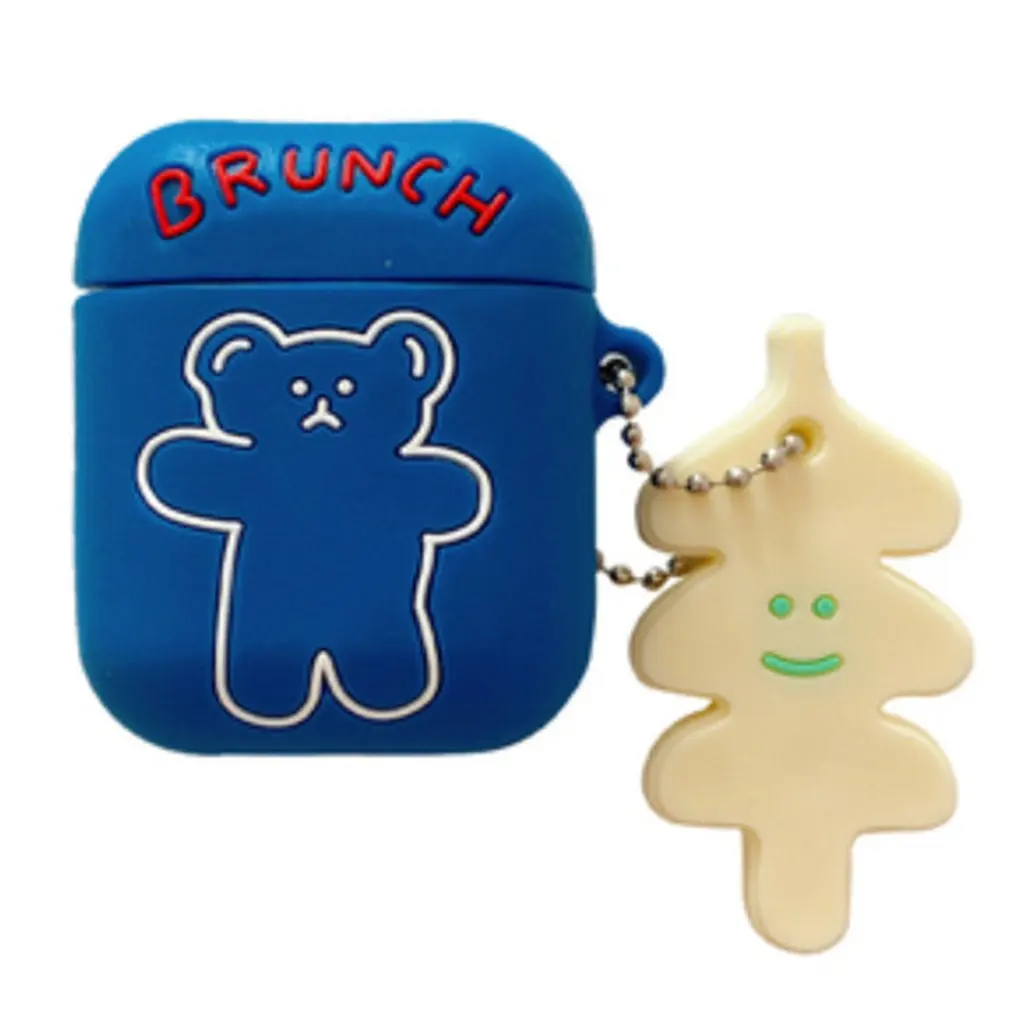 

For Airpods1/2 Headset Cover Creative Little Bear With Pendant Wireless Headset Individual Protective Cover