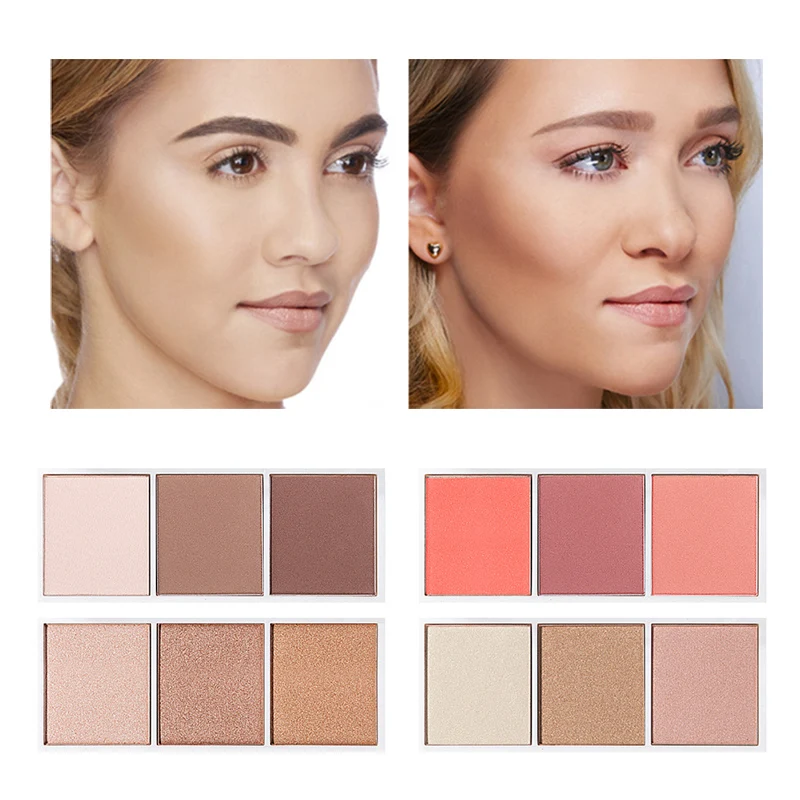3 Colors Highlighter Palette Makeup Face Contour Powder Bronzer Make Up Blusher Professional Blush Cosmetics Body Glow |