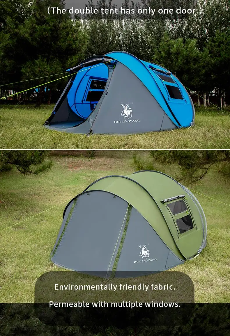 Automatic Double Layers Waterproof 4-6 People Outdoor Camping Tent