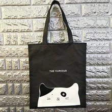 От производителя, черно-белая холщовая женская сумка на плечо, Большая вместительная Холщовая Сумка, женская сумка