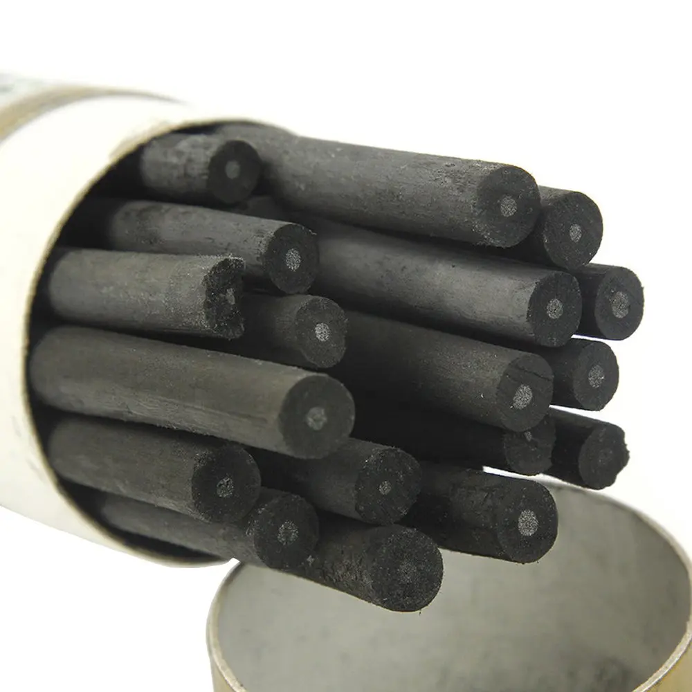 Высокое качество художника ивы лоза эскиз палочки для древесного угля ок. 4-5 5-7 7-9 мм диаметр в упаковке 25 легко окрашивается можно протирать и стирать