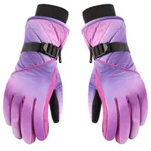 Лыжные перчатки зимние мужские и женские с сенсорным экраном утепленные холодные водонепроницаемые ветрозащитные хлопковые перчатки для верховой езды