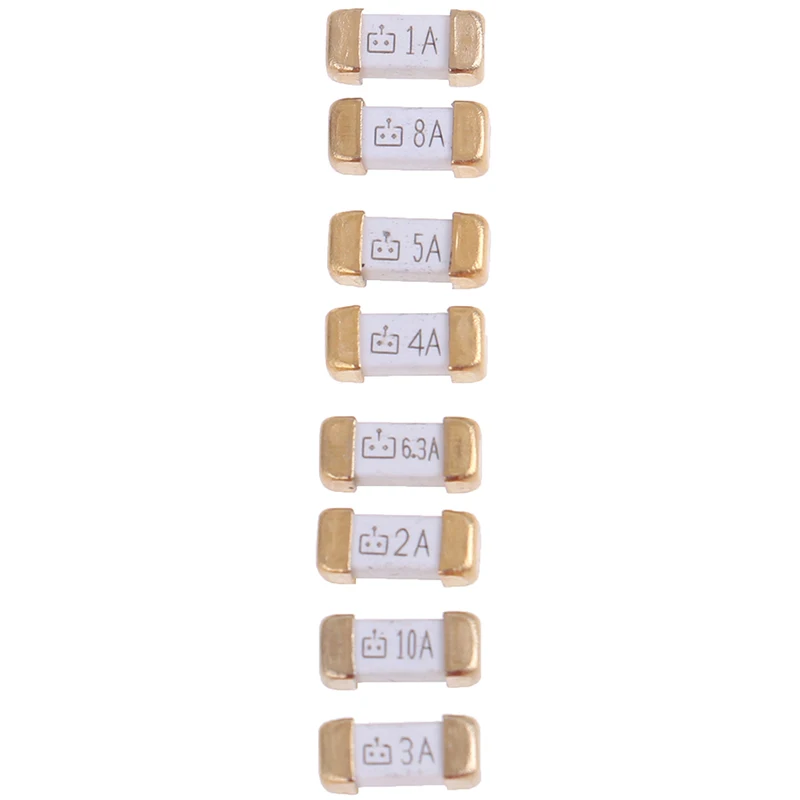

10pcs Hot New Gold Foot 1808 125V SMD Fast Blow Fuse 0.5A-10A 0451 Ultra-rapid Fuses Good Quality